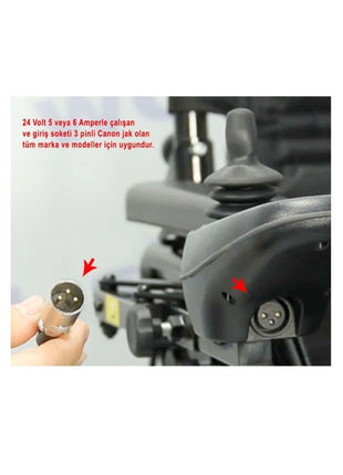 24v 6a Akülü Sandalye Şarj Cihazı