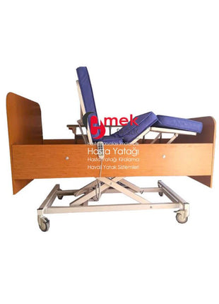 3 Motorlu Asansörlü Ahşap Hasta Yatağı – Dayanıklı ve Hijyenik