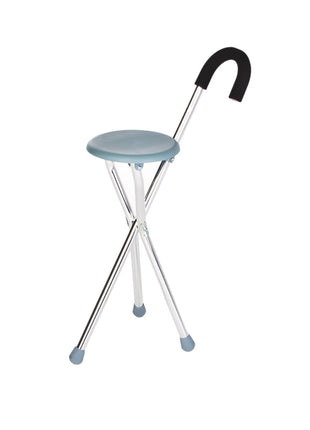 Oturaklı Alüminyum Medikal Baston Tabureli Yürüme Hasta Denge Bastonu