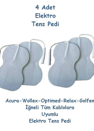 4 Adet Tens Pedi Acura Relax Nordmende Tüm Cihazlarla Uyumlu