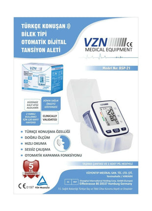 Vzn Bilekten Ölçen Tansiyon Aleti 5 Yıl Garanti