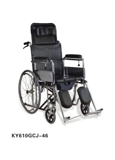 Tuvaletli Tekerlekli Sandalye Ayakları Kalkar Tekerlekli Sandalye