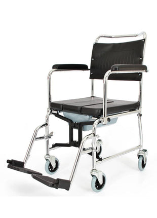 Klozetli Tuvaletli Tekerlekli Sandalye Engelli Hasta Banyo Tuvalet Sandalyesi