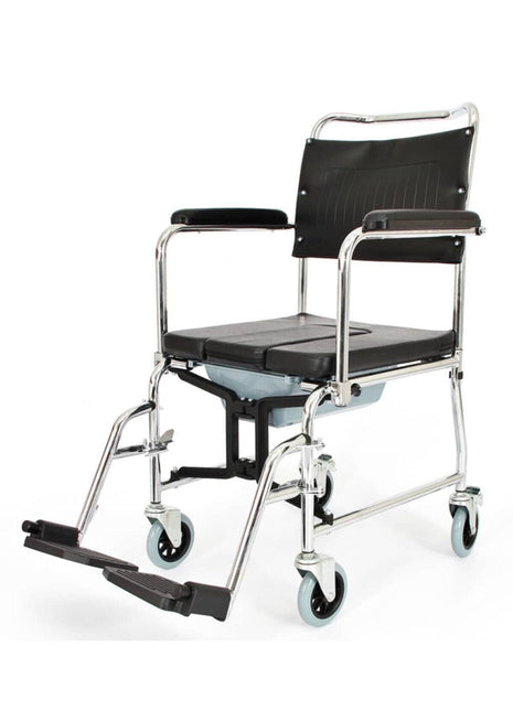 Klozetli Tuvaletli Tekerlekli Sandalye Engelli Hasta Banyo Tuvalet Sandalyesi