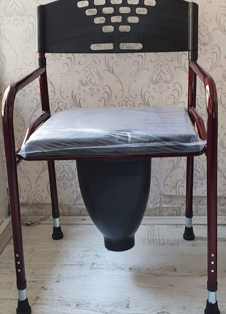 Hasta Sandalyesi Deri Döşemeli Klozet Plastik Hunili Direk Wc Alaturka Tuvalet Üzerine Uygun