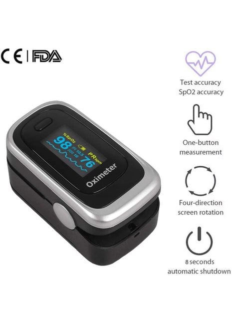 Pulse Oksimetre M170 Oksijen Satürasyon Ölçüm Cihazı Alarmlı