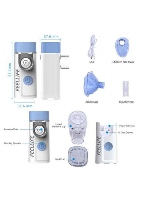 Air Pro 3 Nebulizator El Tipi Mini Mobil Şarjlı Nebülizator Sessiz Mesh Mobil Nebül * Yeni