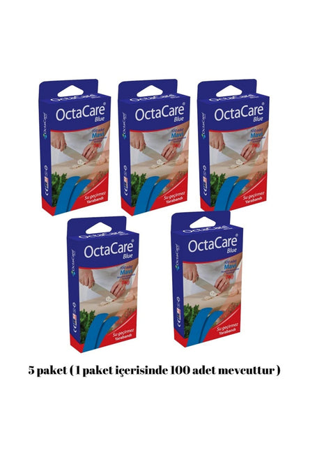 5 Paket Mavi Yara Mavi Yara Bandı Su Geçirmez Dedektör Duyarlı