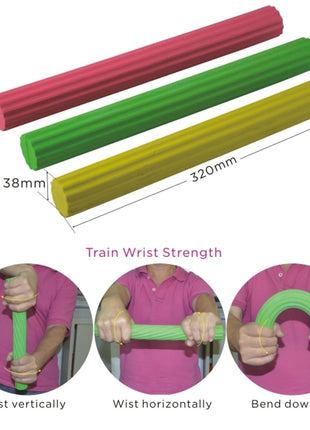 Kifidis Flexbar Elastik Egzersiz Barı Yesil