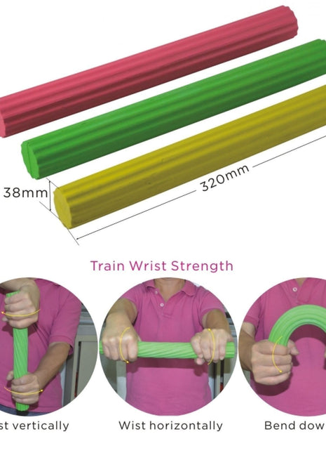 Kifidis Flexbar Elastik Egzersiz Barı Yesil