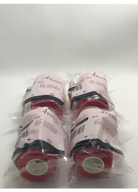 Kendinden Yapışkanlı Bandaj Kırmızı Ebat: 10cm X 4.5m 12 ADET