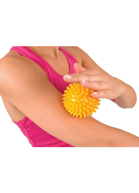 El Egzersiz Masaj Ve Duyu Topu, Yumuşak Dikenli Top Sarı Renk 8 Cm
