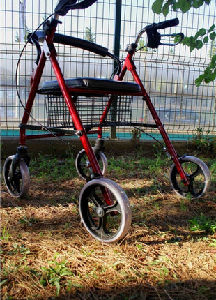 Tekerlekli Sandalye Tekerlekli, Frenli, Sepetli Hasta Yardım Yürüteç Tekerlekli Sandalye