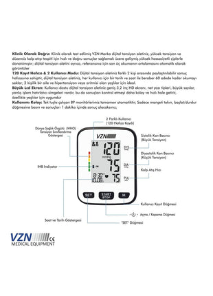 Bp-2206 Bilekten Otomatik Digital Tansiyon Aleti (5 Yıl Garantili)