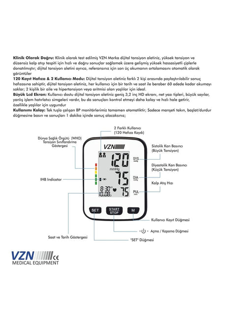 Bp-2206 Bilekten Otomatik Digital Tansiyon Aleti (5 Yıl Garantili)