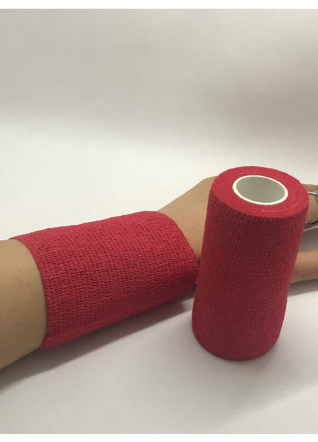 Kendinden Yapışkanlı Bandaj Kırmızı Ebat: 10cm X 4.5m 12 ADET