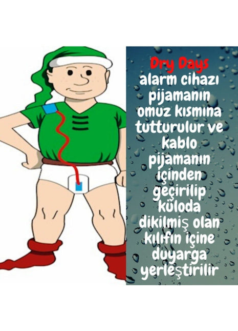 Yatak Islatma Idrar Alarm Cihazı Dry Days Enürezis Sesli Uyarı
