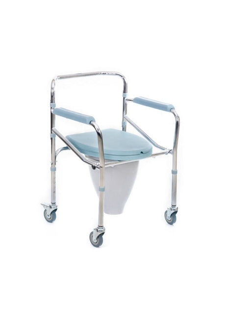 Tekerlekli Sandalye Hasta Tuvalet Sandalyesi Uzun Kovalı Komot Sandalye