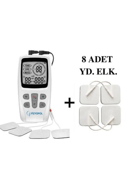 Tens Ems Masaj Cihazı Ve Kablolu Yedek Elektrod Tens 8'li