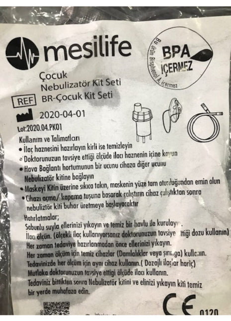 Nebülizatör Maskesi Ithal Yetişkin Ve (çocuk) Pediatrik Set