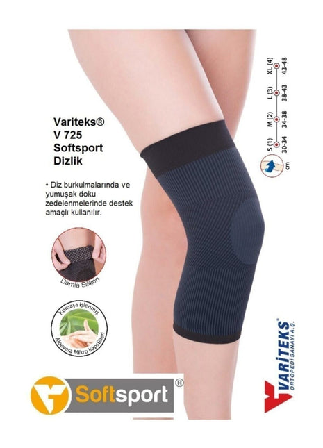 Elastik Örme Menisküs Dizlik Softsport 725