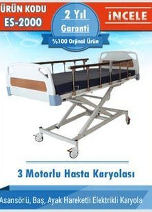 3 Motorlu Hasta Yatağı Full Abs Kaplama