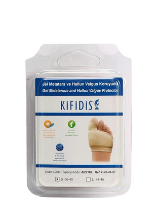 Kumaş Kaplı Jel Metatars & Halluks Valgus Koruyucu Large