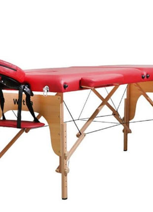 Kırmızı 3 Parçalı Katlanabilir Masaj Yatağı – 250 kg Kapasite