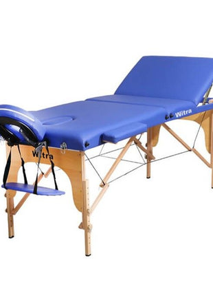 Mavi 3 Parçalı Katlanabilir Masaj Yatağı, 250 kg Kapasiteli