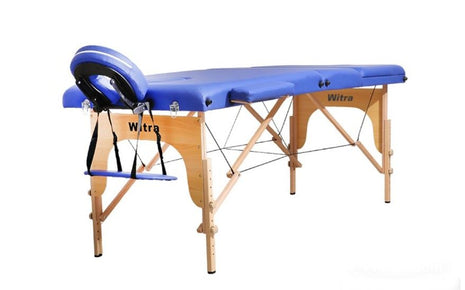 Mavi 3 Parçalı Katlanabilir Masaj Yatağı, 250 kg Kapasiteli