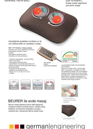 Beurer MG 147 Shiatsu Masaj yastığı