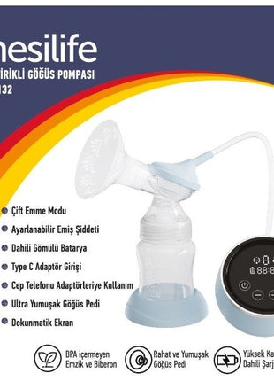 Mesilife YD-1132 Elektrikli Göğüs Süt Pompası