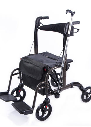 Comfort Plus DM-9124 Lüx Ayak Pedallı Alüminyum Rolatör (Hem Rolatör Hem Tekerlekli Sandalye)