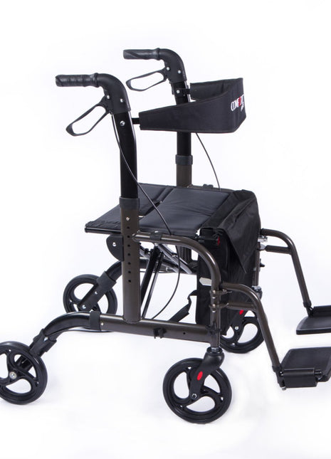 Comfort Plus DM-9124 Lüx Ayak Pedallı Alüminyum Rolatör (Hem Rolatör Hem Tekerlekli Sandalye)