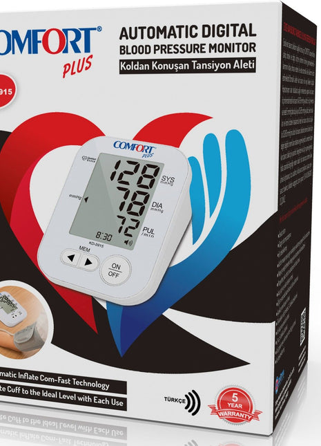 Comfort Plus KD-5915 new Koldan Ölçme Türkçe Konuşan Tansiyon Aleti