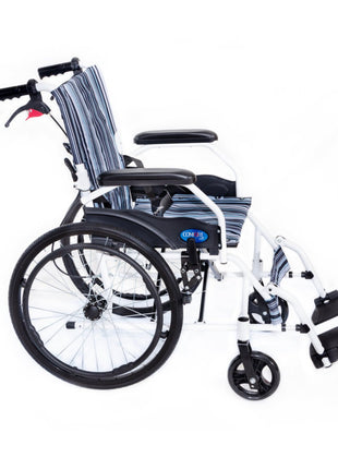 Comfort Plus KY863-20 Mavi Desenli Alüminyum Tekerlekli Sandalye