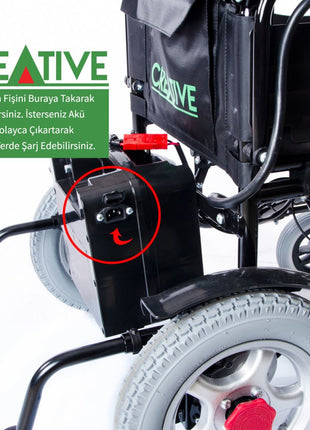 Creative CR-1002 Akülü Tekerlekli Sandalye