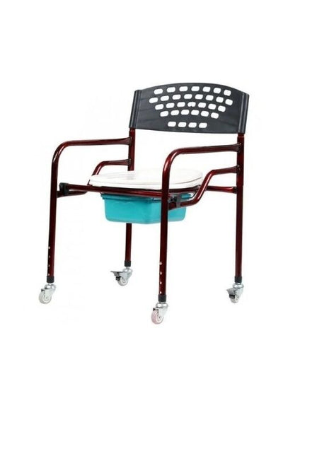 Katlanır Tekerlekli Klozet Yükseltici Tuvalet Sandalyesi