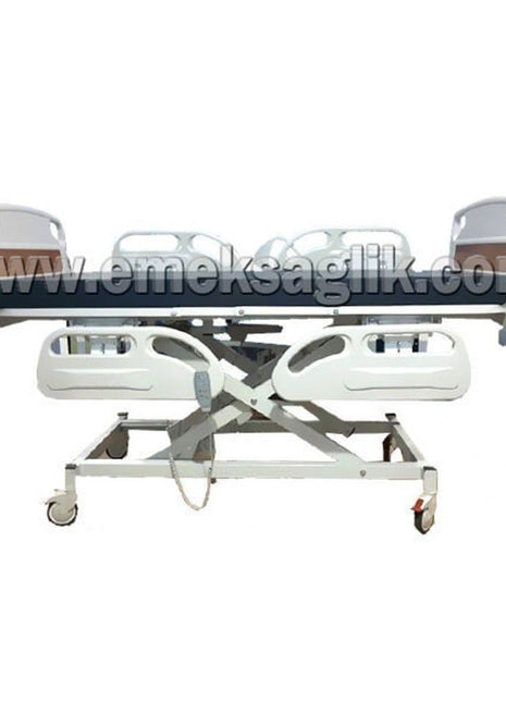 3 Motorlu ABS Tabanca Ve Asansörlü Hasta Karyolası + 4 Parçalı Yatak