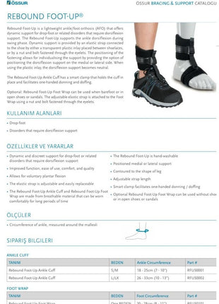 Rebound Foot-Up Düşük Ayak Bilekliği-Ayakkabı LARGE/XLARGE