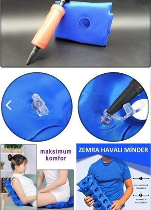 Tekerlekli Sandalye Havalı Oturma Minderi - Şişme Minder - Seyahat Minderi