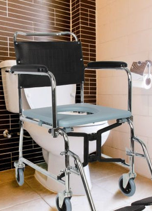 Katlanabilir Tekerlekli Klozetli Komot Klozet Yükseltici