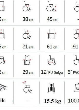 Leo 120 Transfer Tekerlekli Sandalye