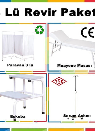 Muayene Masası Paravan Eskoba Serum Askısı