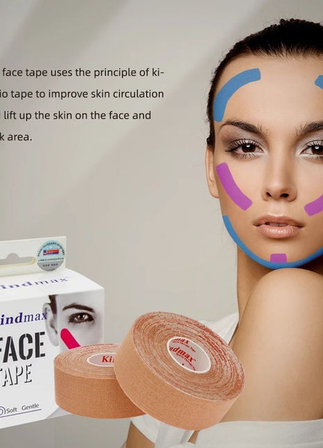 Kinesiyoloji Bandı Yüz V Hattı ve Boyun Gözler Alanı Kaldırma Kırışıklık Giderici Bant