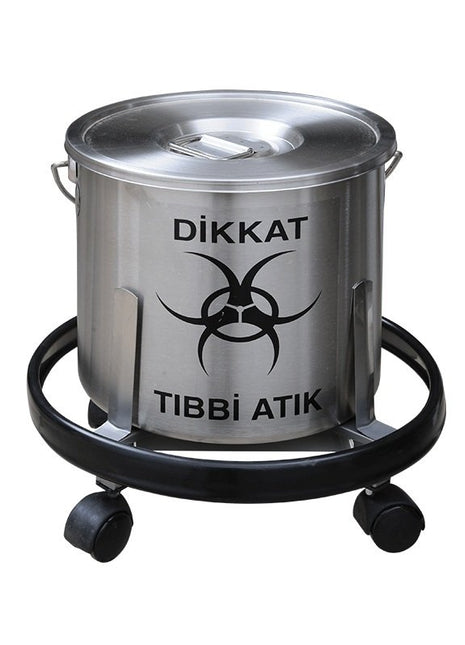 Paslanmaz Çelik Tıbbi Atık Kovası