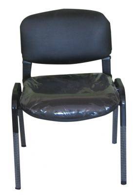 Öğretmen Sandalyesi Form Sandalye Siyah Deri