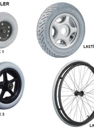 Manuel Tekerlekli Sandalye Tekerlekleri