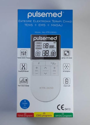 Pulsemed Entegre Elektronik Terapi Cihazı Tens-EMS-Masaj Özelliği Şarj Edilebilir