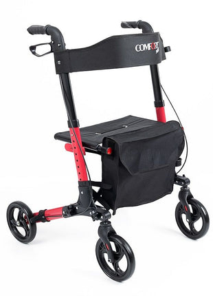 Comfort Plus DM-9102 Kırmızı Lüx Alüminyum Rolatör